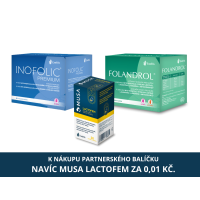 Partnerský balíček: Inofolic Premium 60 sáčků + Folandrol 30 sáčků + MUSA Lactofem 30 kapslí
