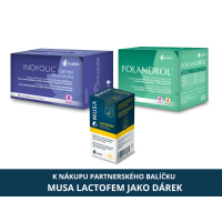 Partnerský balíček: Inofolic Combi Premium 60 kapslí + Folandrol 30 sáčků + MUSA Lactofem 30 kapslí