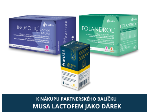 Partnerský balíček: INOFOLIC® COMBI PREMIUM + FOLANDROL® + MUSA LACTOFEM